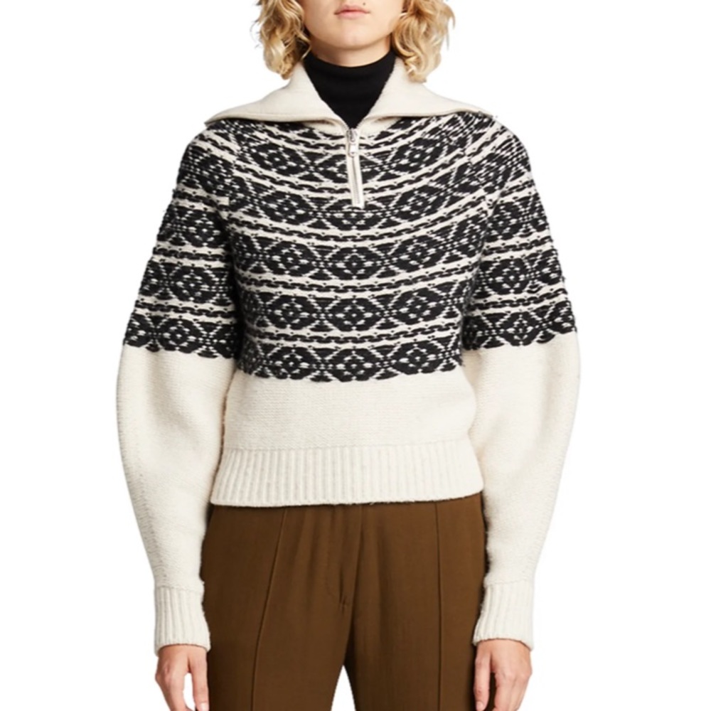 Winter Camp Jacquard Zip-Front Pullover